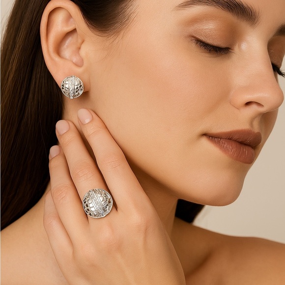 Macy's Silver Jewelry Set - Picture 1 of 4